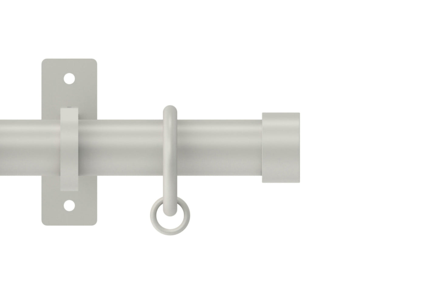 Hallis Arc Stud 25mm Metal Curtain Pole - Warm Grey