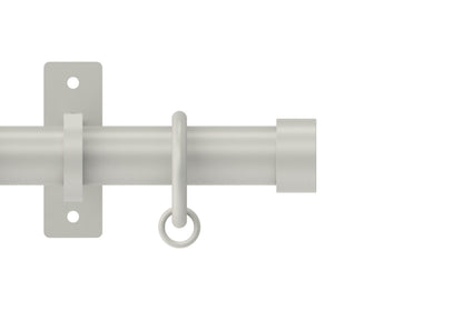 Hallis Arc Stud 25mm Metal Curtain Pole - Warm Grey