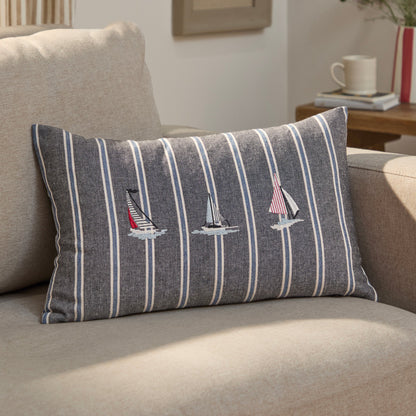 Wylder Abersoch Regatta Rectangle Cushion - Navy