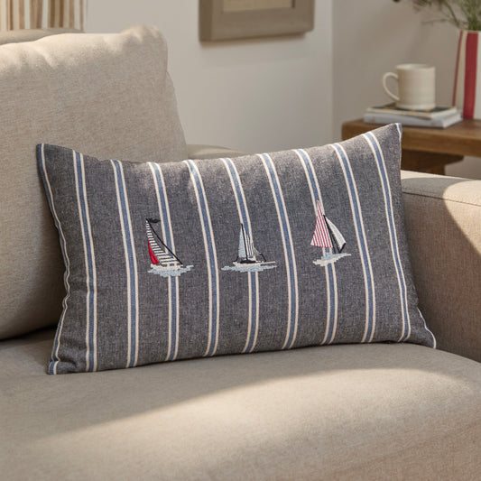 Wylder Abersoch Regatta Rectangle Cushion - Navy