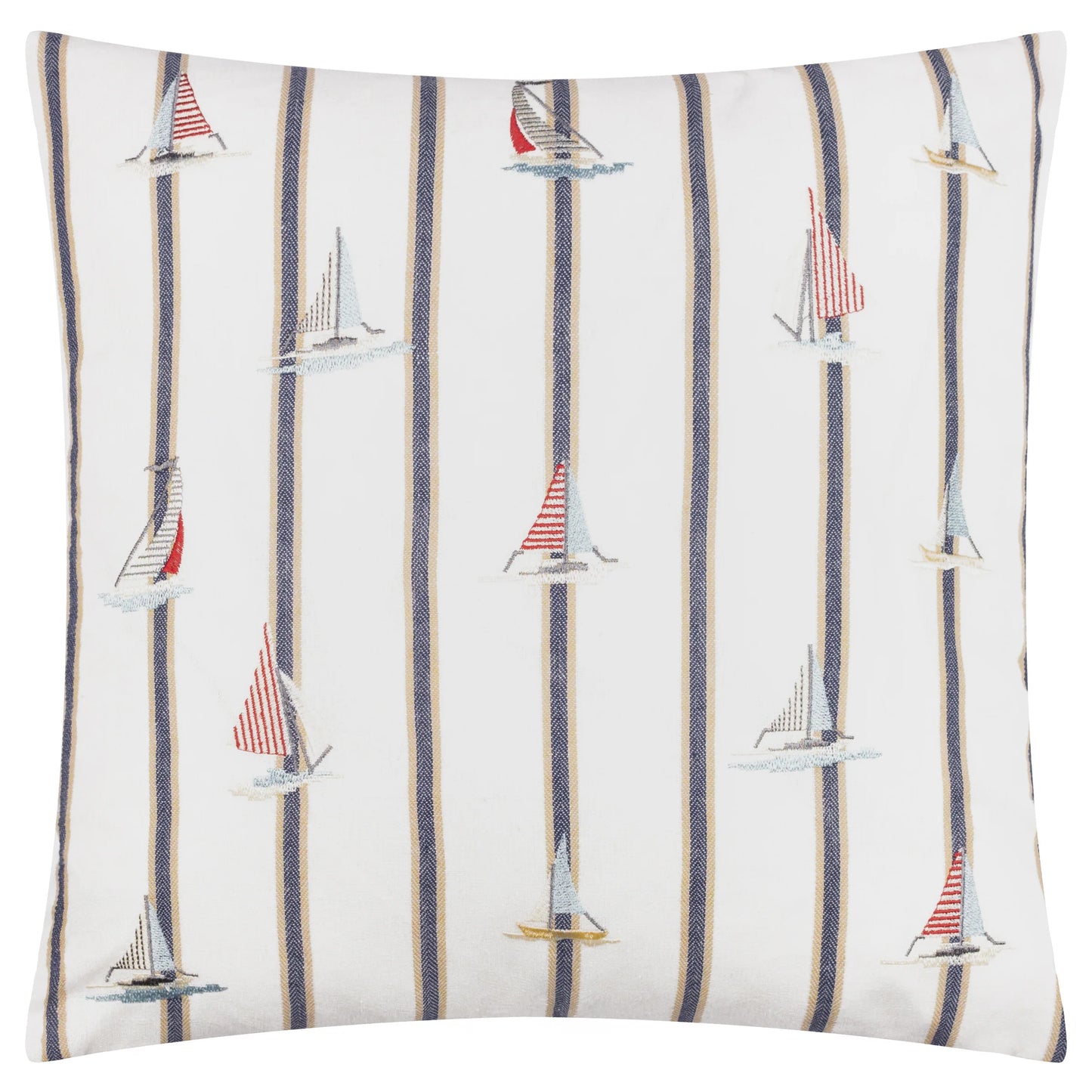 Wylder Abersoch Regatta Square Cushion - Ecru