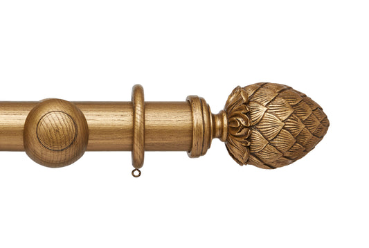 Hallis Ashbridge Kew 45mm Wooden Curtain Pole - Baroque Gold