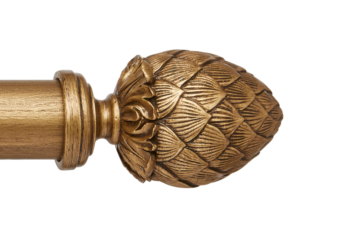 Hallis Ashbridge Kew 45mm Wooden Curtain Pole Finial - Baroque Gold