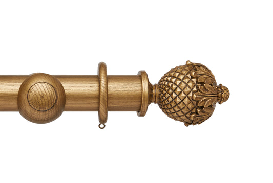 Hallis Ashbridge Botanical 45mm Wooden Curtain Pole - Baroque Gold