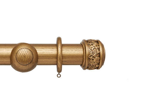 Hallis Ashbridge Claremont 45mm Wooden Curtain Pole - Baroque Gold