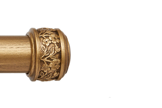 Hallis Ashbridge Claremont 45mm Wooden Curtain Pole Finial - Baroque Gold