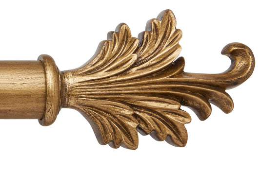 Hallis Ashbridge Tatton 45mm Wooden Curtain Pole Finial - Baroque Gold