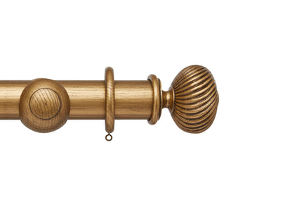 Hallis Ashbridge Sezincote 45mm Wooden Curtain Pole - Baroque Gold