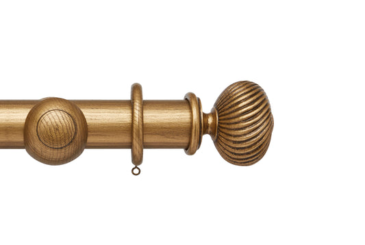 Hallis Ashbridge Sezincote 45mm Wooden Curtain Pole - Baroque Gold