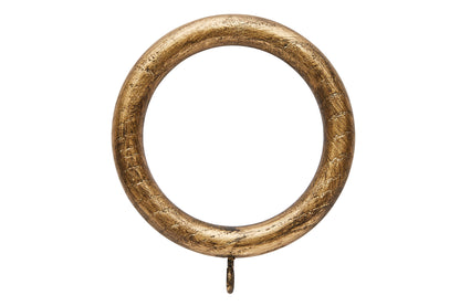 Hallis Ashbridge 45mm Wooden Curtain Rings (Pack of 6) - Baroque Gold
