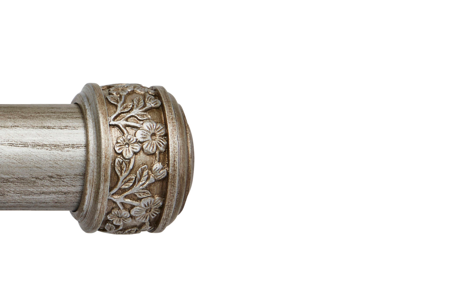 Hallis Ashbridge Claremont 45mm Wooden Curtain Pole Finial - Baroque Silver