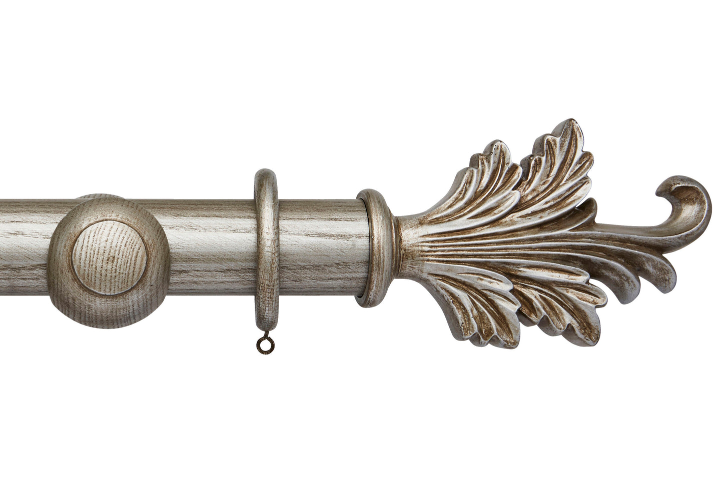 Hallis Ashbridge Tatton 45mm Wooden Curtain Pole - Baroque Silver