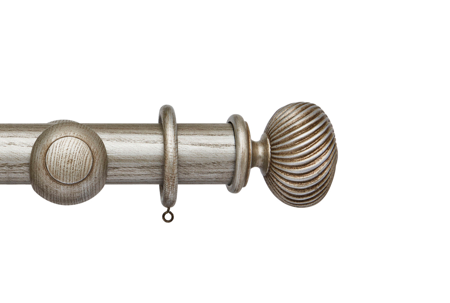 Hallis Ashbridge Sezincote 45mm Wooden Curtain Pole - Baroque Silver