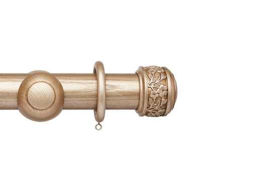 Hallis Ashbridge Claremont 45mm Wooden Curtain Pole - Champagne Gold