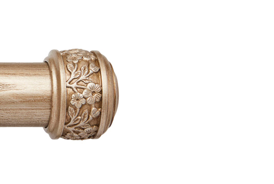 Hallis Ashbridge Claremont 45mm Wooden Curtain Pole Finial - Champagne Gold