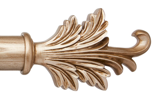 Hallis Ashbridge Tatton 45mm Wooden Curtain Pole Finial - Champagne Gold
