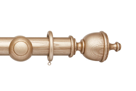 Hallis Ashbridge Chatsworth 45mm Wooden Curtain Pole - Champagne Gold