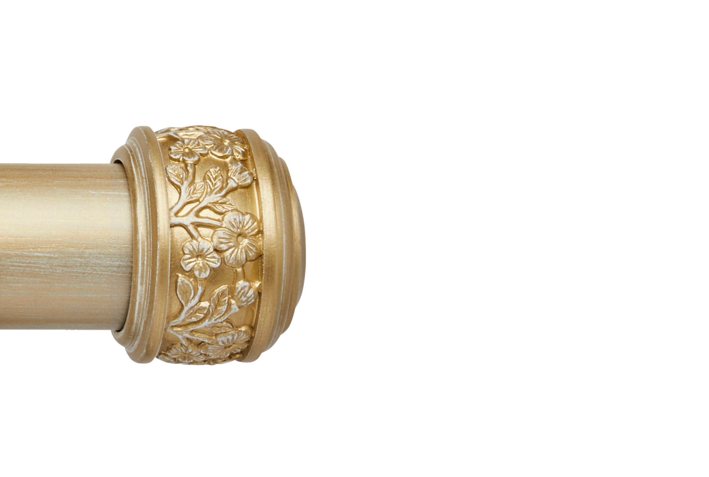 Hallis Ashbridge Claremont 45mm Wooden Curtain Pole Finial - Gold Over White