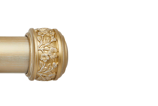 Hallis Ashbridge Claremont 45mm Wooden Curtain Pole Finial - Gold Over White