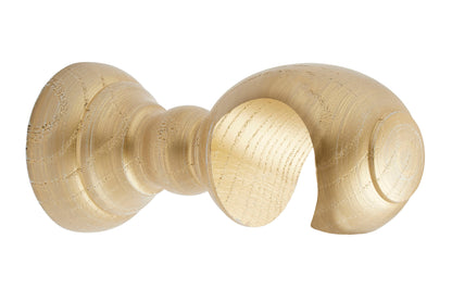 Hallis Ashbridge 45mm Wooden Curtain Pole Clasp Bracket - Gold Over White