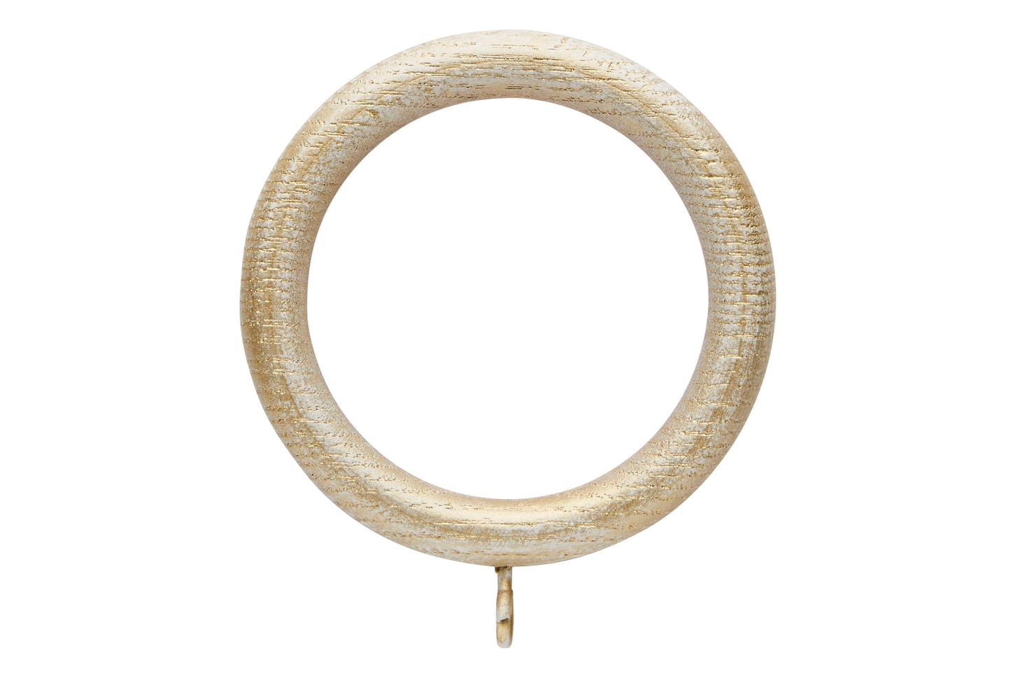 Hallis Ashbridge 45mm Wooden Curtain Rings (Pack of 6) - Gold Over White