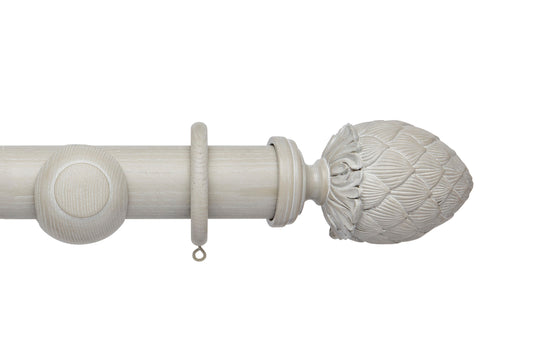 Hallis Ashbridge Kew 45mm Wooden Curtain Pole - Heritage Grey