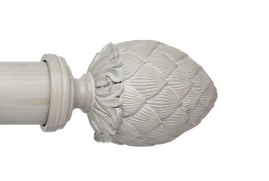 Hallis Ashbridge Kew 45mm Wooden Curtain Pole Finial - Heritage Grey