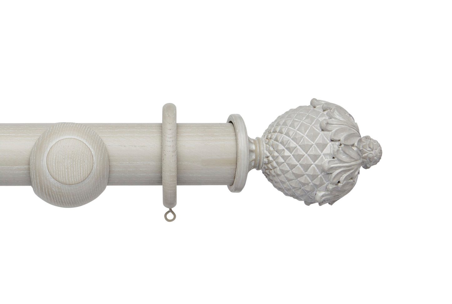 Hallis Ashbridge Botanical 45mm Wooden Curtain Pole - Heritage Grey