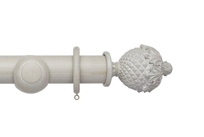 Hallis Ashbridge Botanical 45mm Wooden Curtain Pole - Heritage Grey