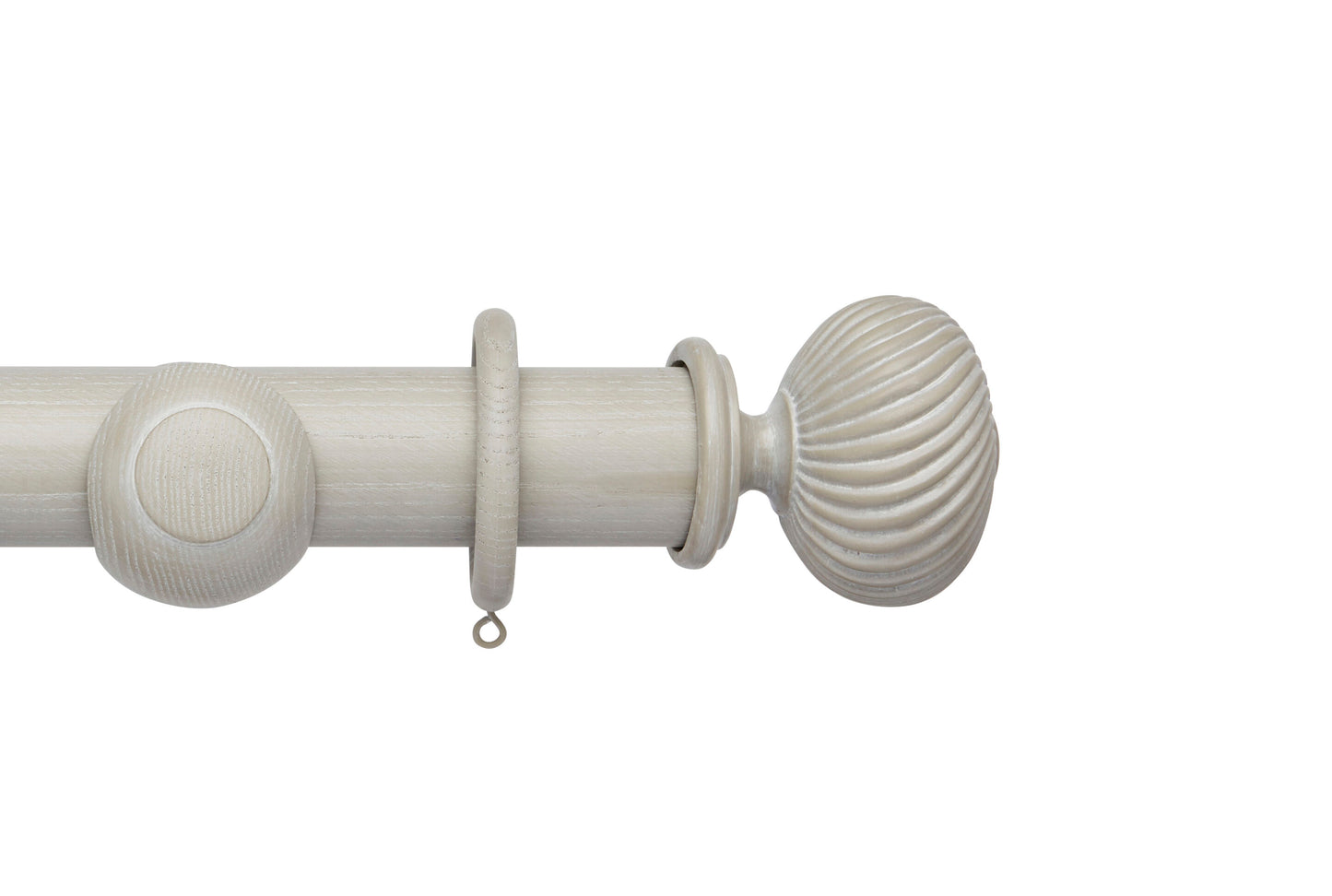 Hallis Ashbridge Sezincote 45mm Wooden Curtain Pole - Heritage Grey