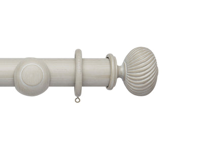 Hallis Ashbridge Sezincote 45mm Wooden Curtain Pole - Heritage Grey