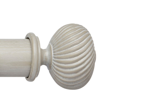 Hallis Ashbridge Sezincote 45mm Wooden Curtain Pole Finial - Heritage Grey