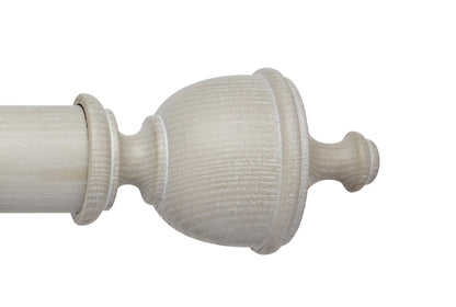 Hallis Ashbridge Chatsworth 45mm Wooden Curtain Pole Finial - Heritage Grey