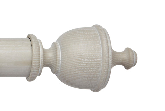 Hallis Ashbridge Chatsworth 45mm Wooden Curtain Pole Finial - Heritage Grey