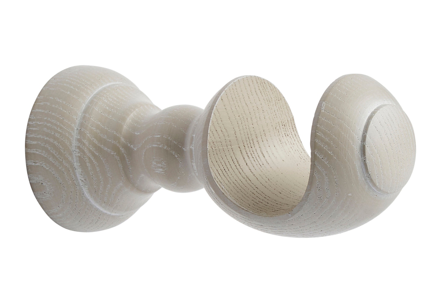Hallis Ashbridge 45mm Wooden Curtain Pole Cup Bracket - Heritage Grey