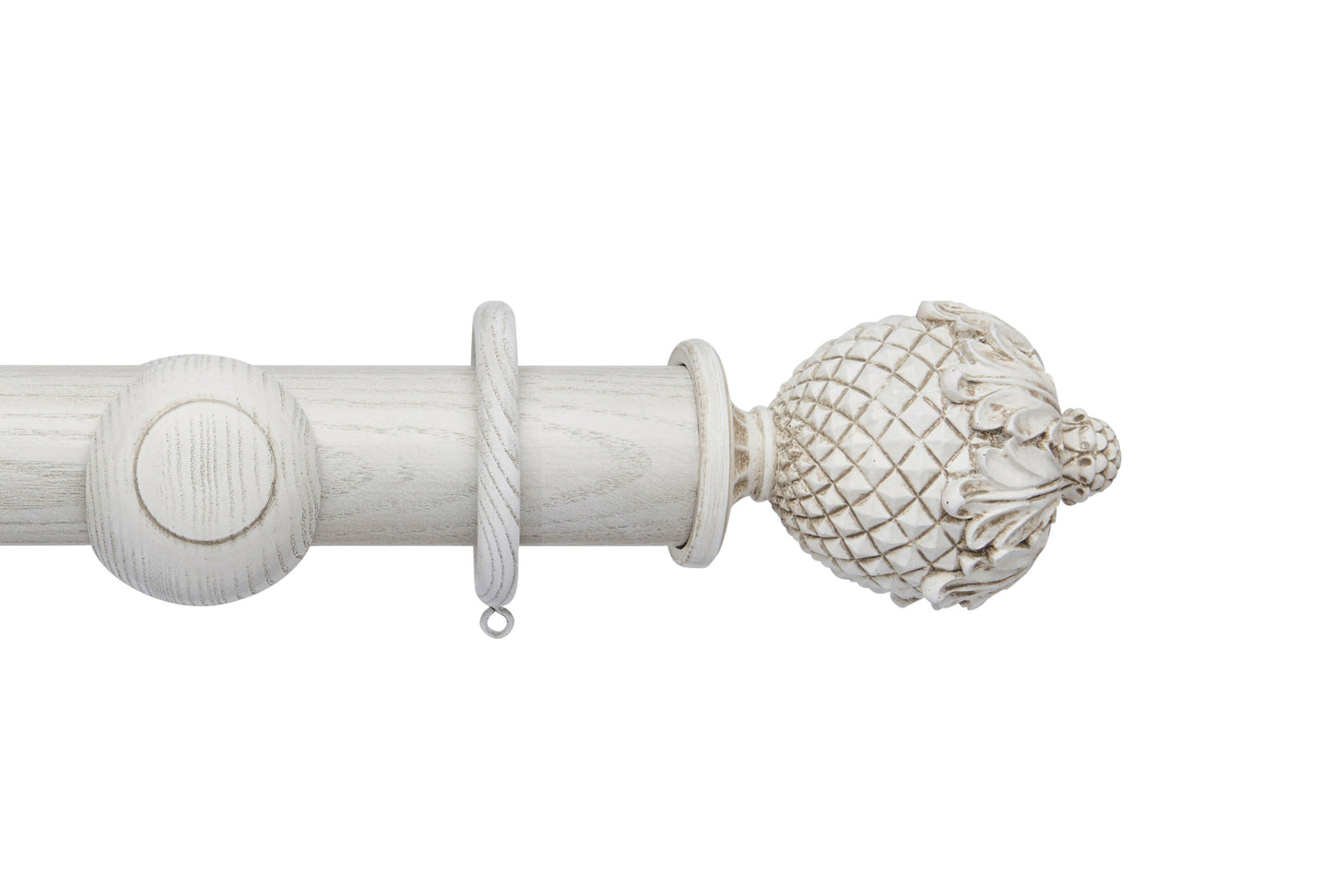 Hallis Ashbridge Botanical 45mm Wooden Curtain Pole - Parchment White