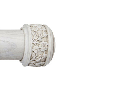 Hallis Ashbridge Claremont 45mm Wooden Curtain Pole Finial - Parchment White