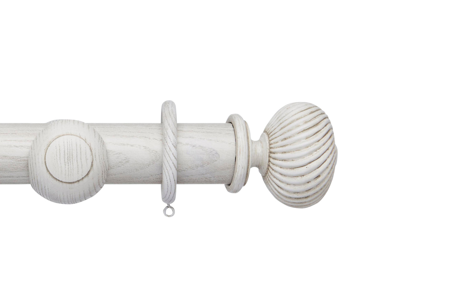 Hallis Ashbridge Sezincote 45mm Wooden Curtain Pole - Parchment White