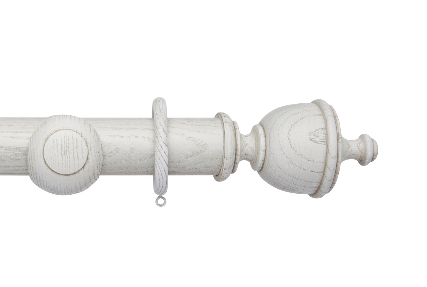 Hallis Ashbridge Chatsworth 45mm Wooden Curtain Pole - Parchment White