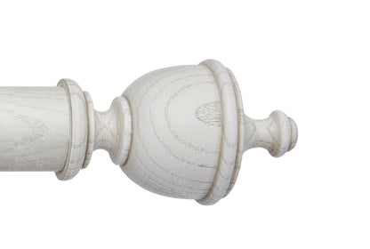 Hallis Ashbridge Chatsworth 45mm Wooden Curtain Pole Finial - Parchment White