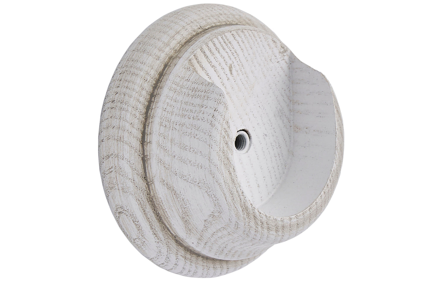 Hallis Ashbridge 45mm Wooden Curtain Pole Recess Bracket - Parchment White