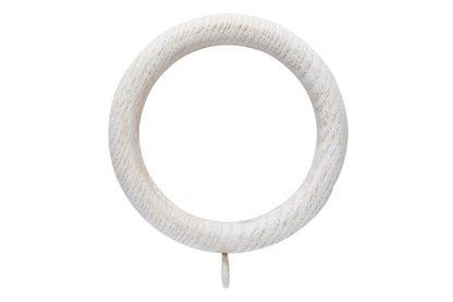 Hallis Ashbridge 45mm Wooden Curtain Rings (Pack of 6) - Parchment White