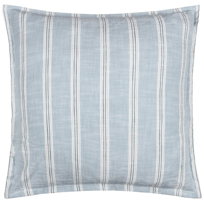 Wylder Abersoch Stripe Cushion - Sail Blue