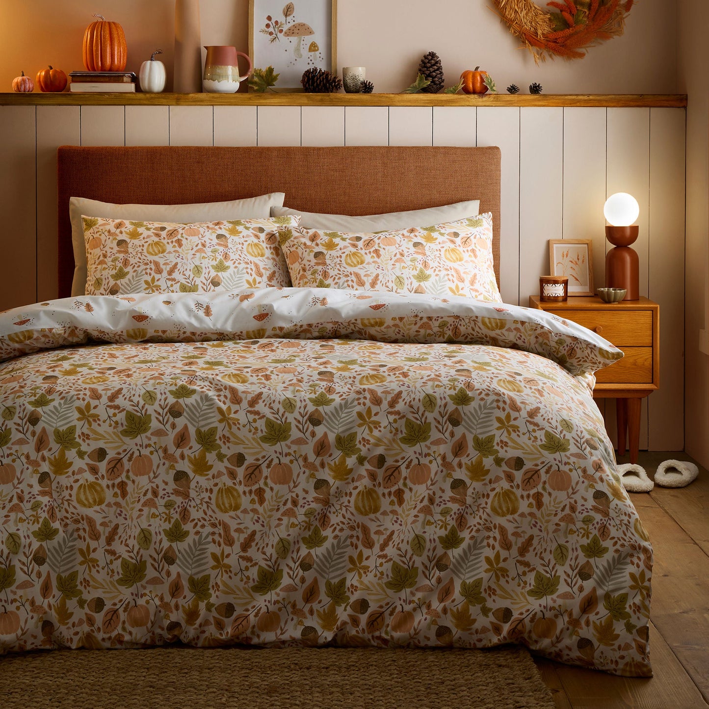 Dreams & Drapes Design Autumn Foliage Duvet Cover Set - Natural
