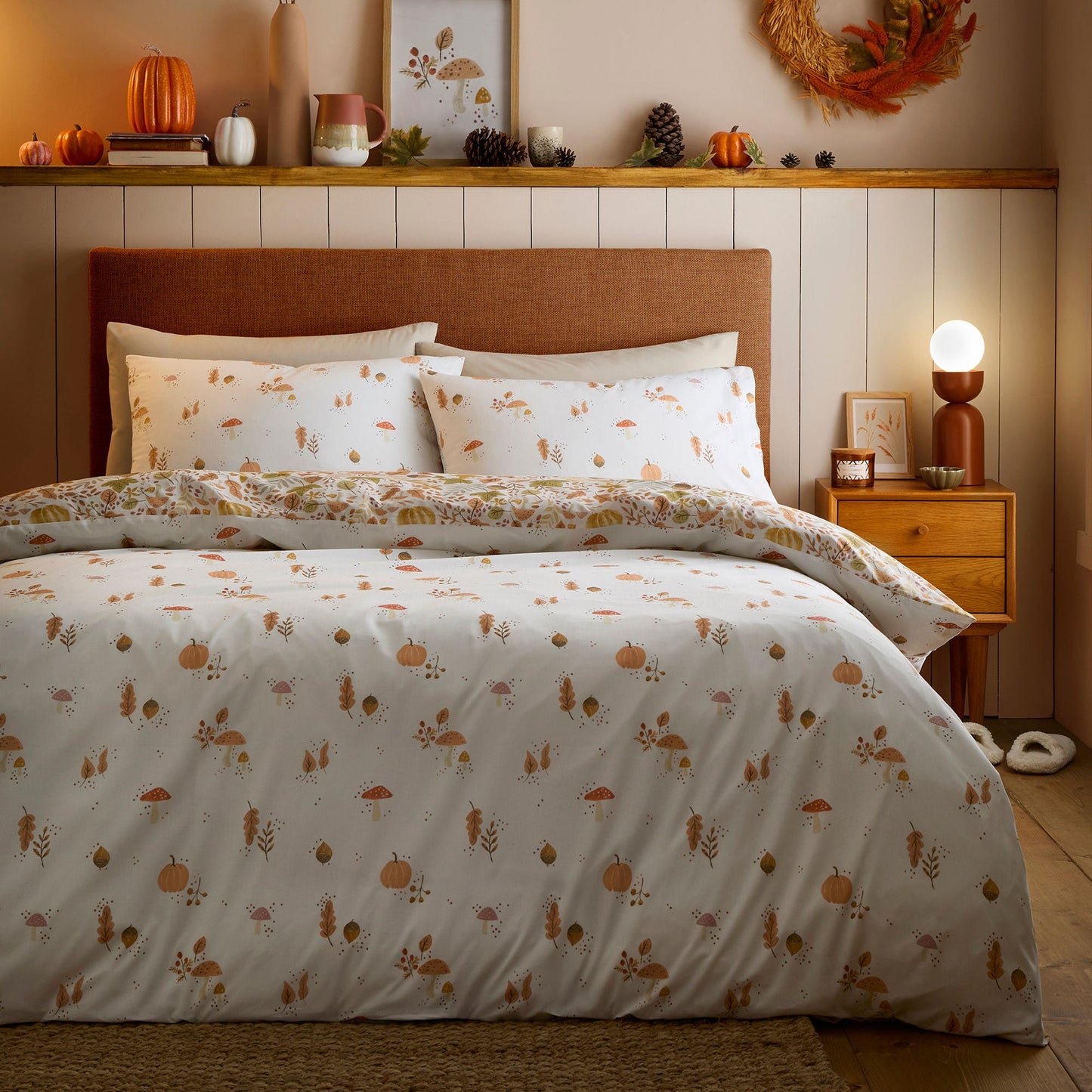 Dreams & Drapes Design Autumn Foliage Duvet Cover Set - Natural
