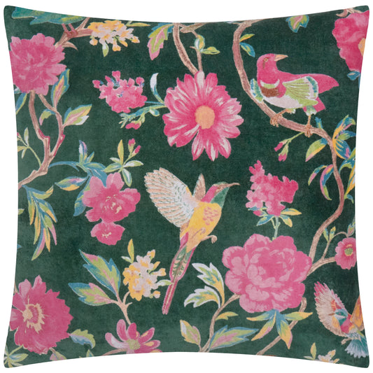 Wylder Aviary Cushion - Teal Green