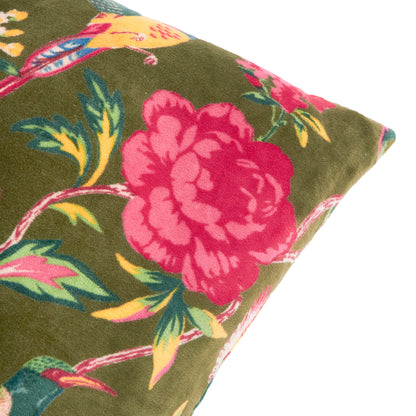 Wylder Aviary Cushion - Woodgrove Green