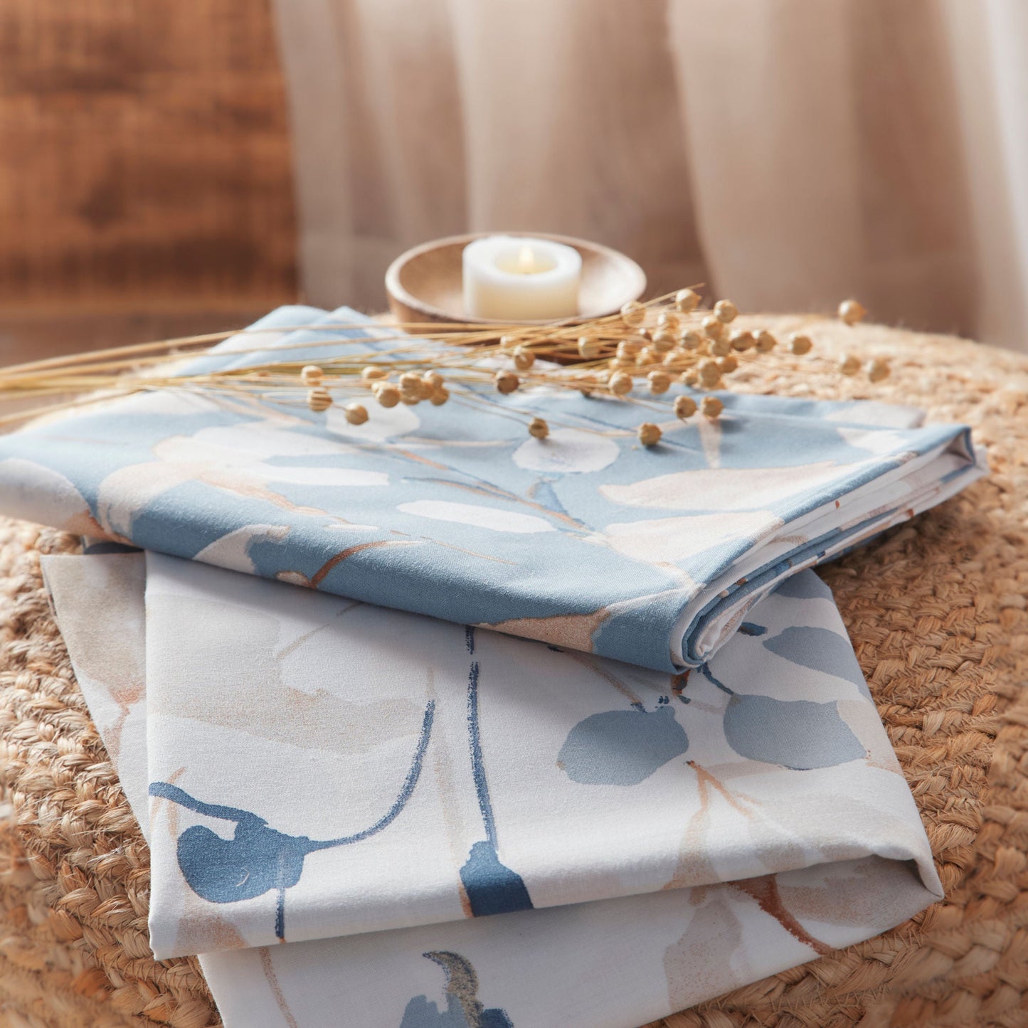 Anya Duvet Cover Set by Drift Home in Blue - Duvet Cover Set - Drift Home
