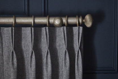 Hallis Ashbridge Sezincote 45mm Wooden Curtain Pole - Baroque Silver