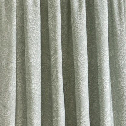 Aveline Pair of Pencil Pleat Curtains With Tie-Backs by Dreams & Drapes in Green - Pair of Pencil Pleat Curtains With Tie-Backs - Dreams & Drapes Curtains
